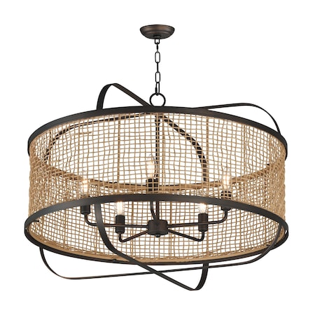 Maxim Lighting Cestino 30'' Pendant, Antique Bronze 22475NAANB